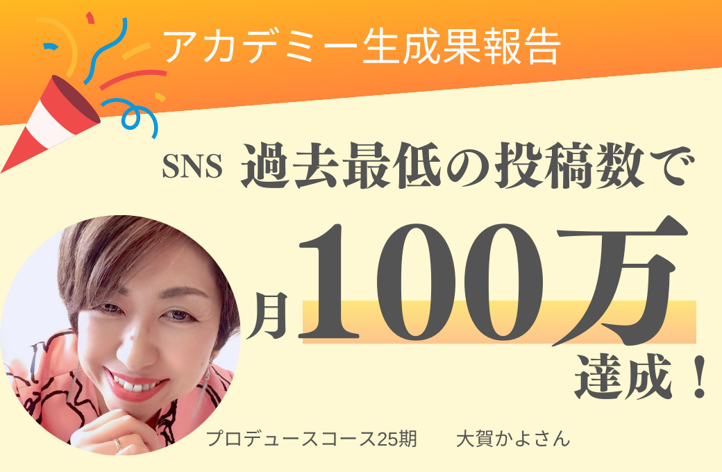 過去最低の投稿数で100万達成しました！